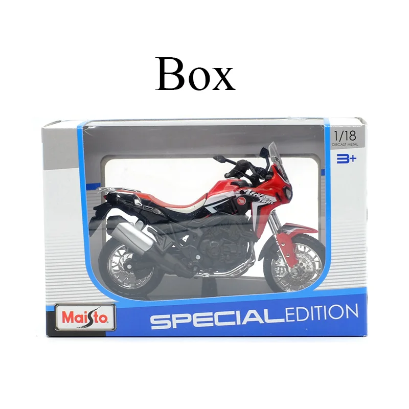Red(box) MAISTO 1:18 Hon& da Africa TwinDCT сплав Литая модель мотоцикла Рабочая короткопоглотитель игрушка для детей подарки коллекция игрушек - Цвет: Red(box)