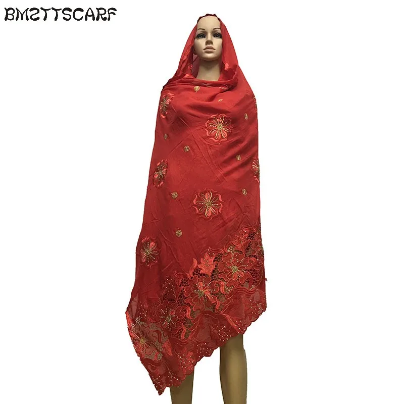 100% хлопок шарф в африканском стиле на высоком каблуке шарфы мусульманские embdroidery