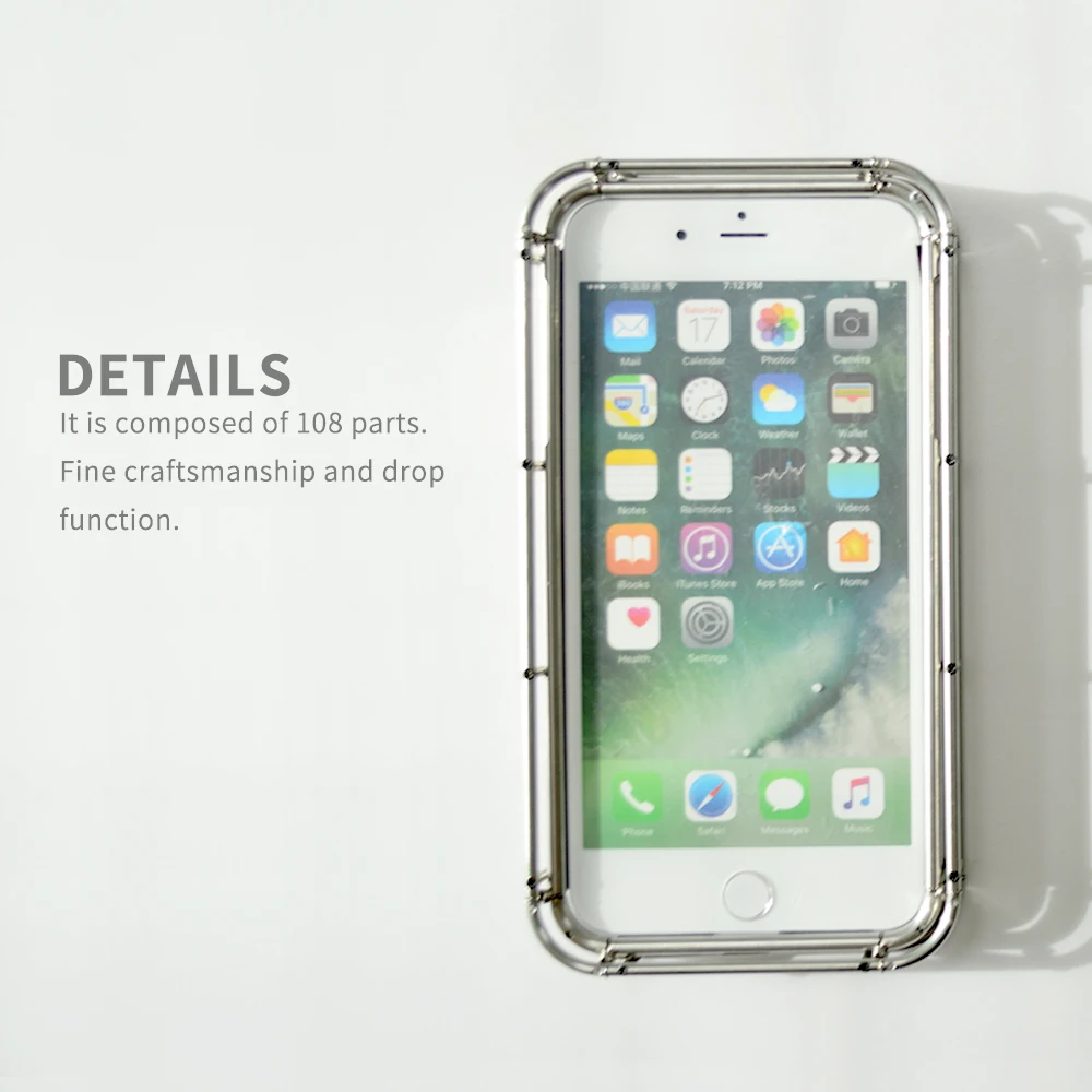 Роскошные высокое качество металла Весна бампер чехол для iphone 8 плюс авиационной