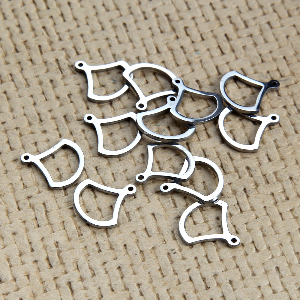 10 шт. филигранная подвеска в виде капельки из нержавеющей стали необычная