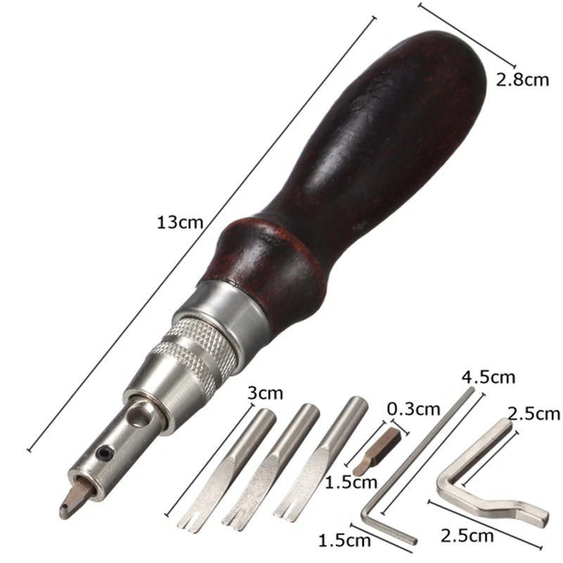 7 шт. регулируемый кожаный клиппер с кромкой для шитья Груп кожевенного ремесла