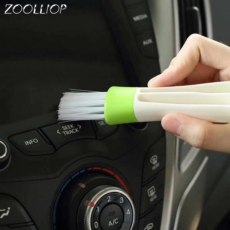 1 шт. двухсторонняя щётка для чистки автомобильных жалюзи и клавиатуры|Чистящие