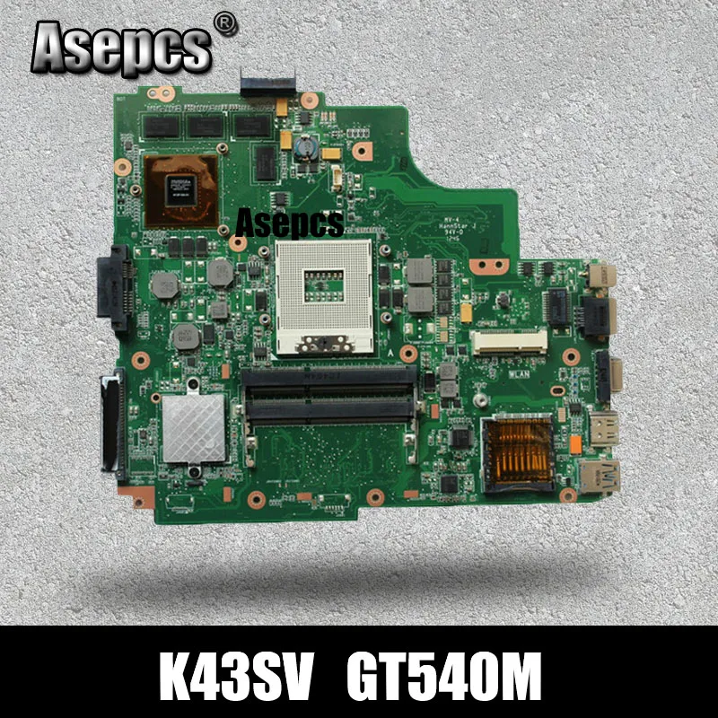 Asepcs Оригинал K43SV материнская плата для ноутбука For Asus K43S X43S K43SJ K43SM