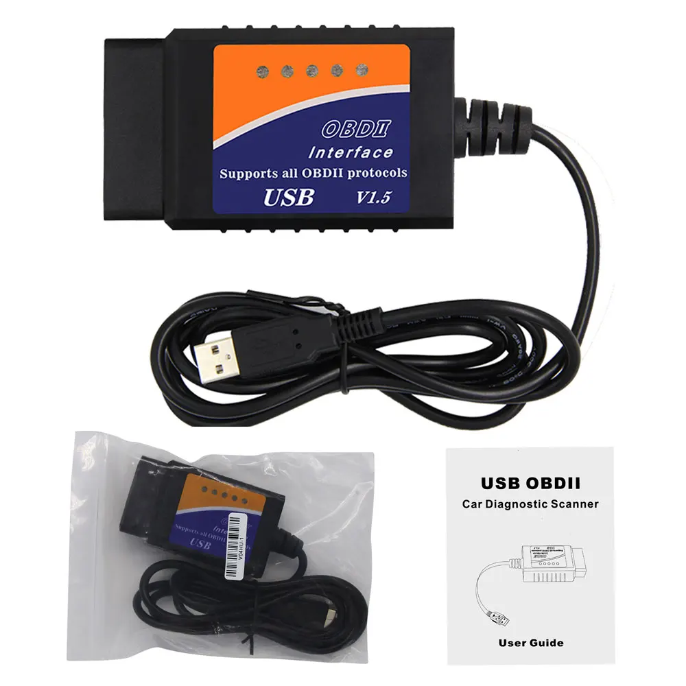 ELM327 V1.5 USB OBD2 диагностический инструмент HS CAN/MS CAN переключатель PIC18F25K80 CH340 Диагностика автомобиля obd2 elm 327 сканер щетка Скрытая