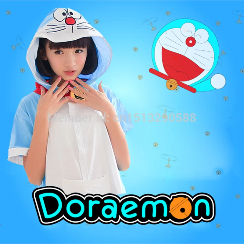 Пижама с коротким рукавом Doraemon унисекс пижама капюшоном для взрослых костюм