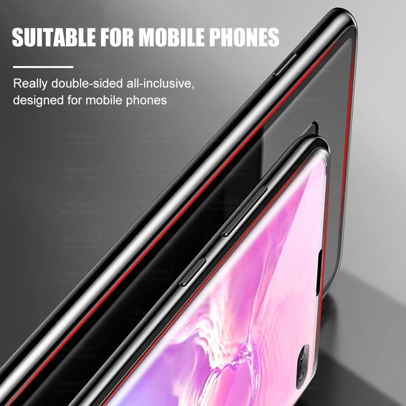 Чехол с магнитным притяжением на 360 ° для samsung Galaxy S10 Plus S10e чехол для samsung S10Plus S 10 задняя крышка из закаленного стекла
