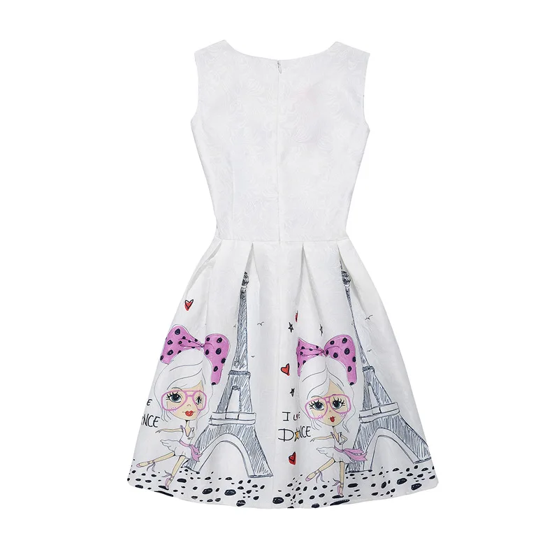 Girls Dresses Teenagers Sleeveless Dress Floral Print Butterfly Princess Party Casual Vestido Clothing | Детская одежда и обувь