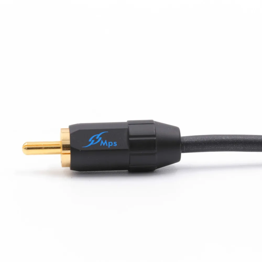 MPS 99.99997% 6N OCC OCCS Серебряный RCA кабель Мужской к аудио Линия коаксиальный провод 24K