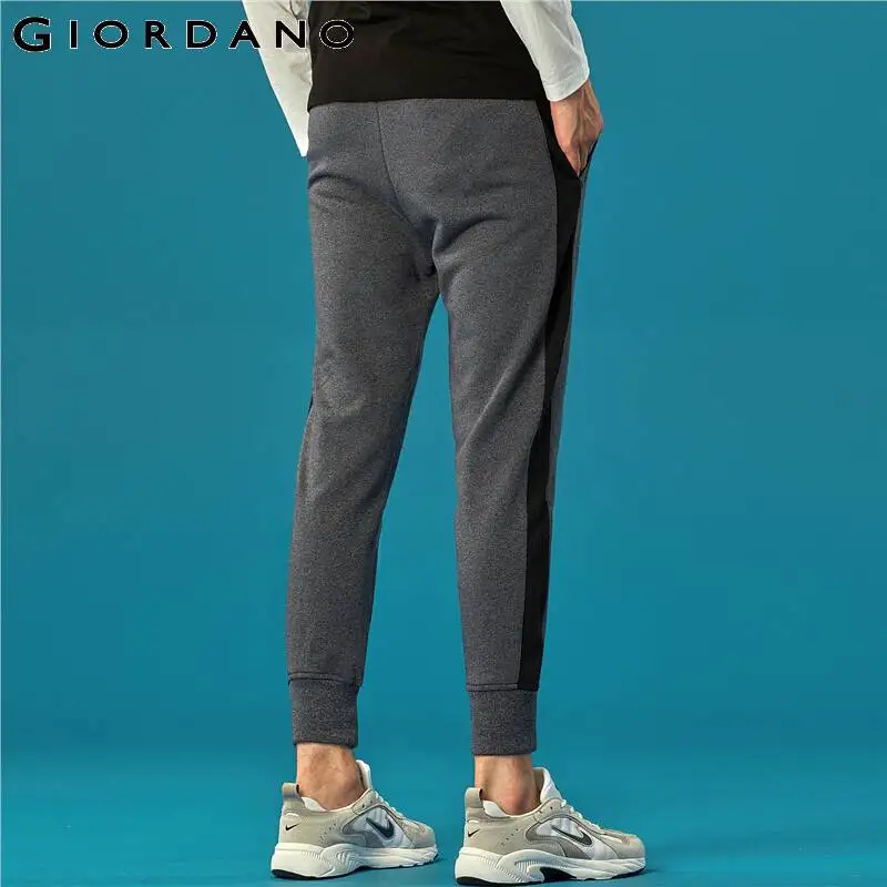 Giordano мужские спортивные эластичные брюки на резинке со шнурком имеется три