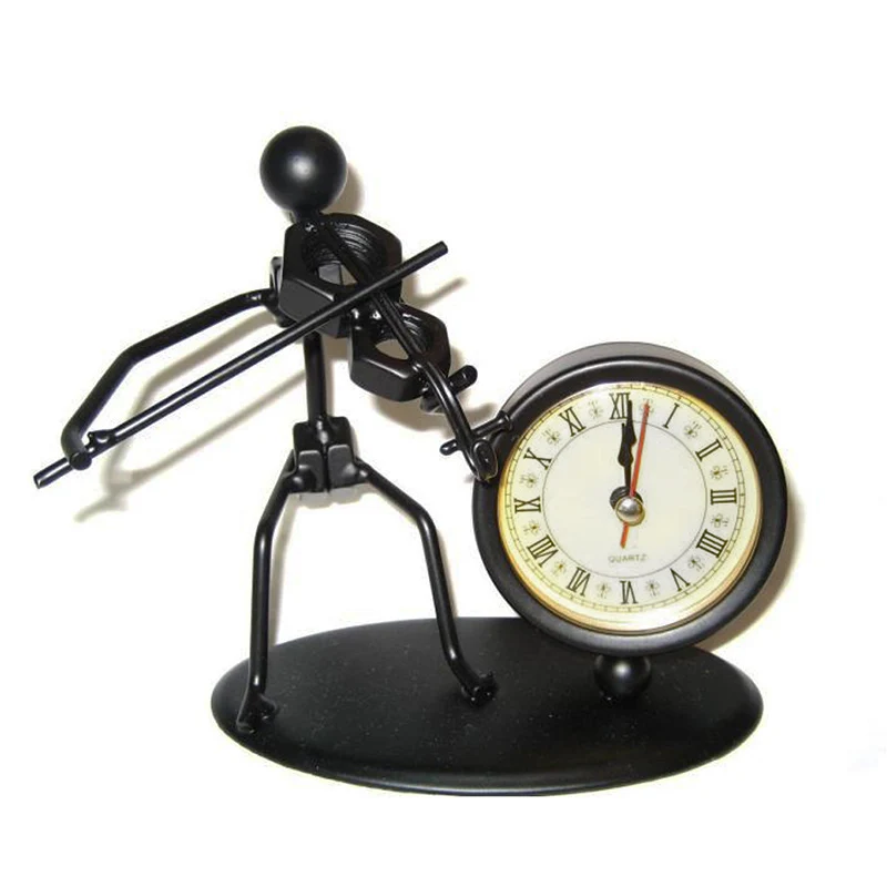 1pc Metal Model Musician Iron Clock Instrumental Furnishing Modern Miniature Gift Souvenirs Art Craft Collections Decoration NDD | Дом и сад