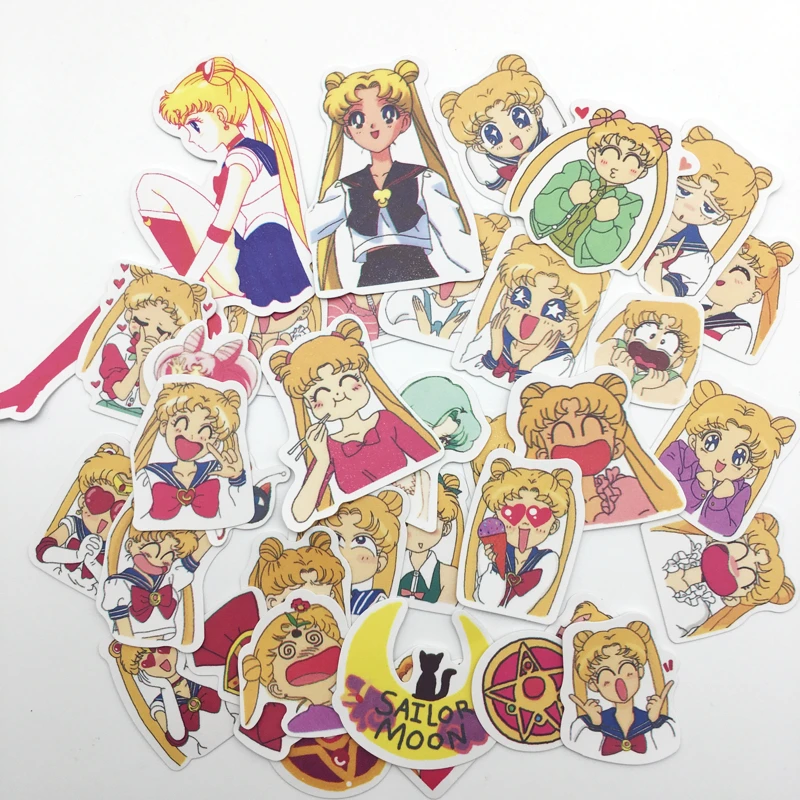 Kawaii мультфильм Сейлор Мун бумага наклейки DIY стикеры для дневника для планировщика альбом милые наклейки Скрапбукинг Канцелярские Принадлежности