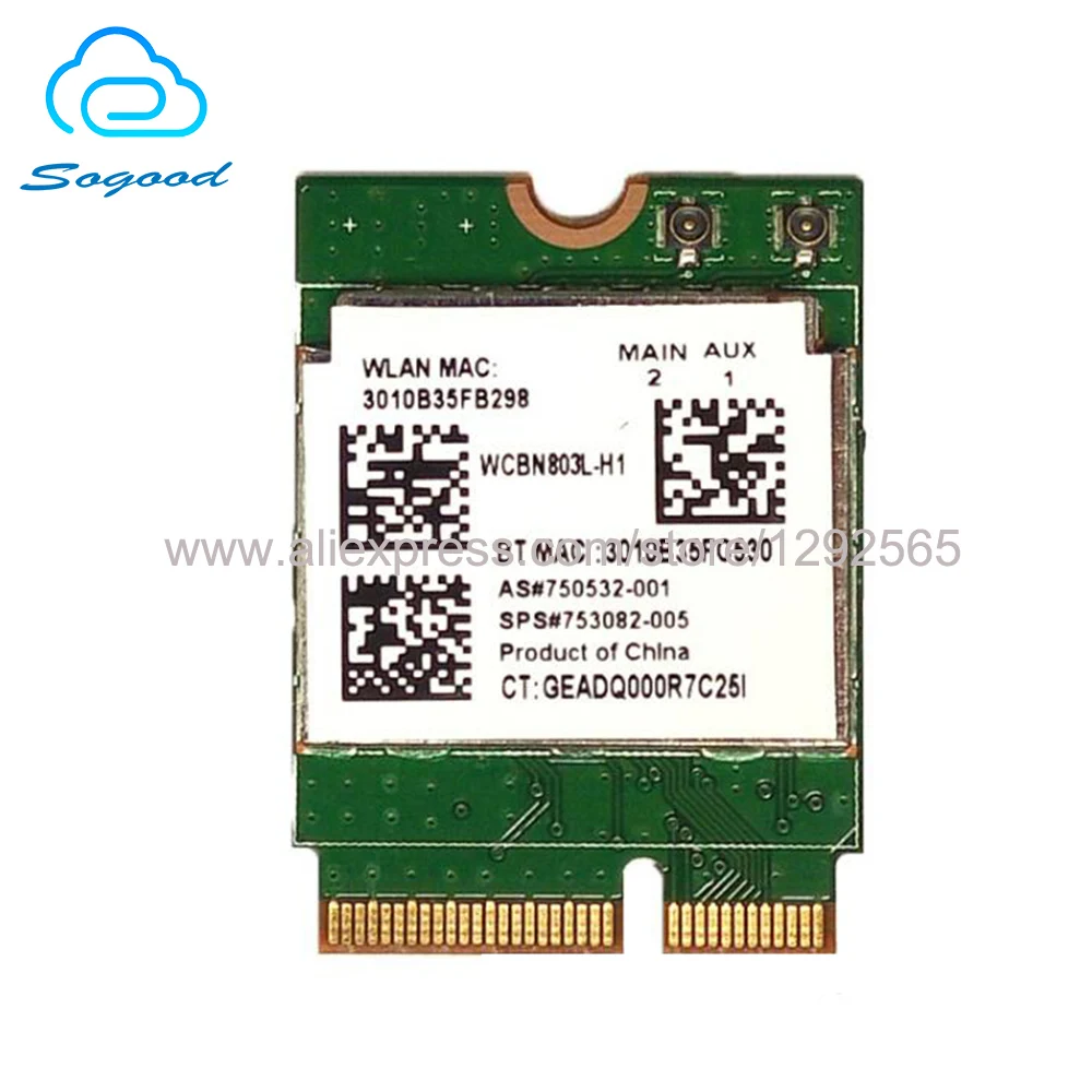 Беспроводная сетевая карта Wi-Fi Bluetooth 4 0 Realtek RTL8723BE RTL8723BENF 792204-001 NGFF/M.2 для DELL Acer SPS