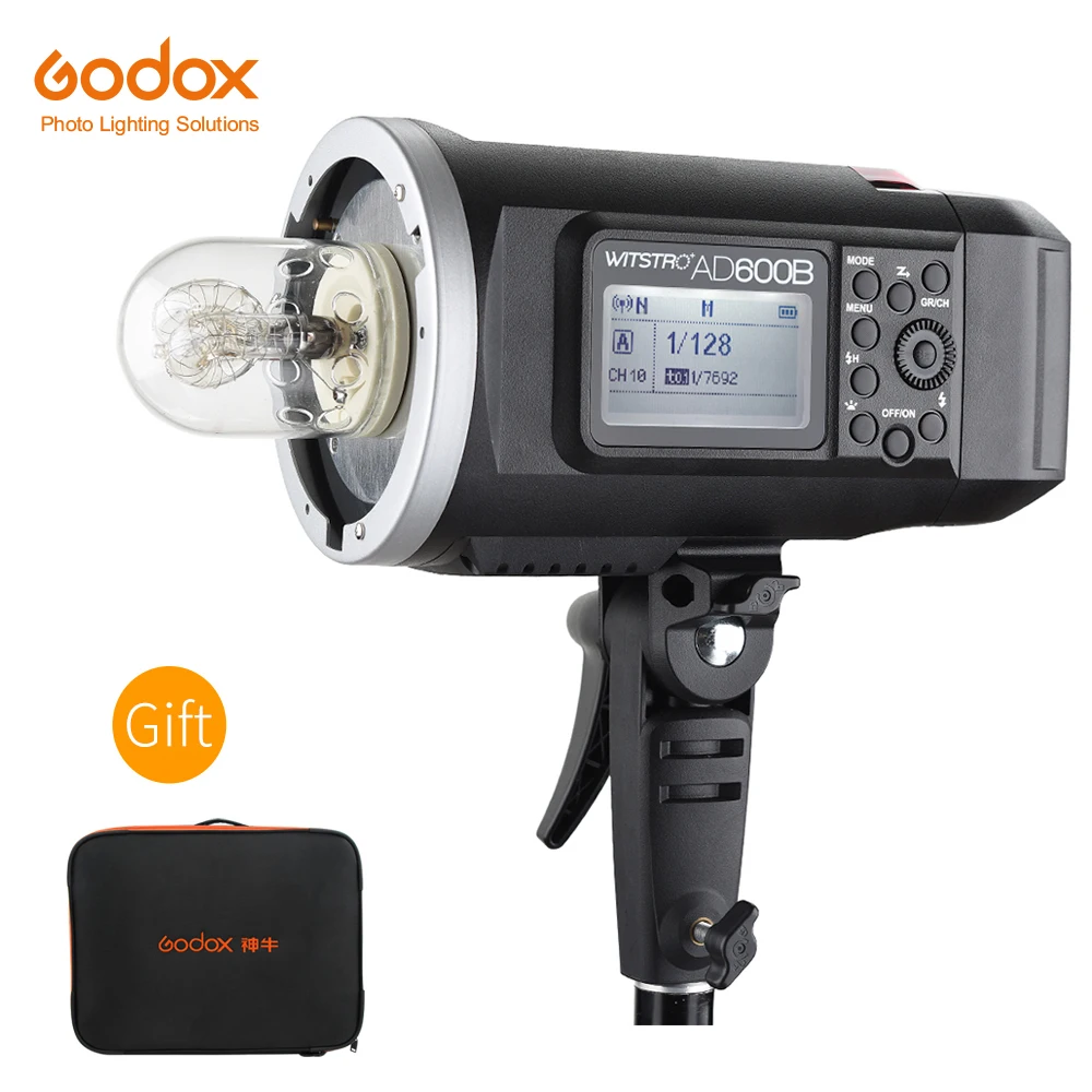 Godox AD600B 600Ws ttl Высокоскоростная синхронизация наружная вспышка стробоскоп со встроенной 2,4G беспроводной системой X и батареей 8700 mAh