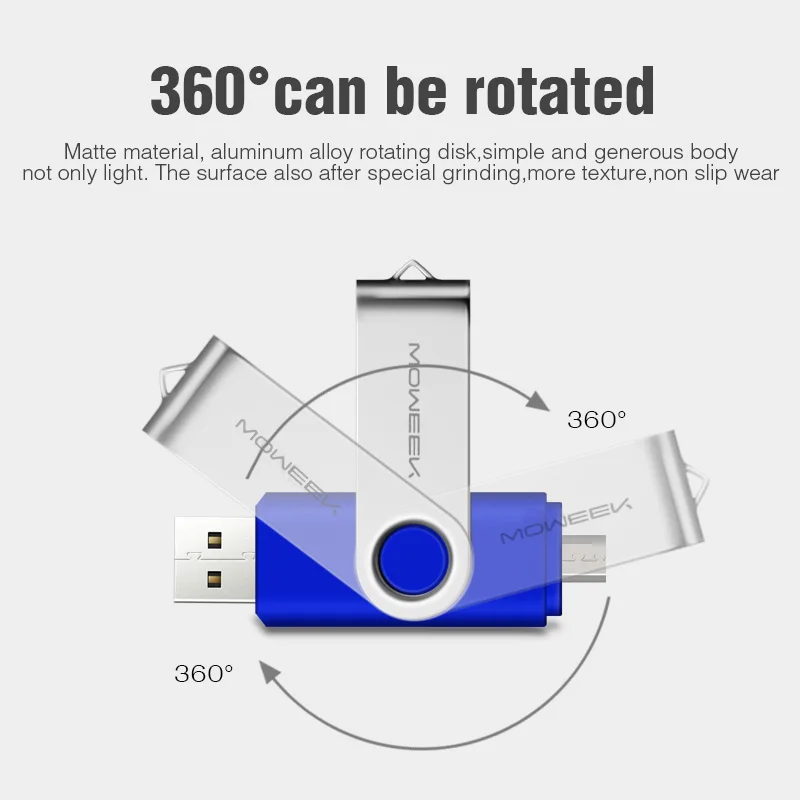 Usb флеш накопитель Moweek otg 4 ГБ 8 16 32 64 для мобильного телефона android usb 2 0 карта памяти