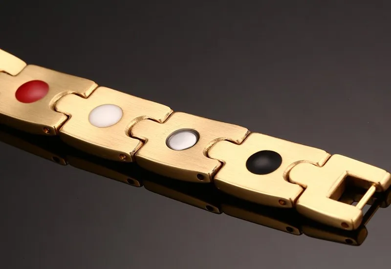 Высокое качество здоровья магнит золотой цвет браслеты для женщин голограмма