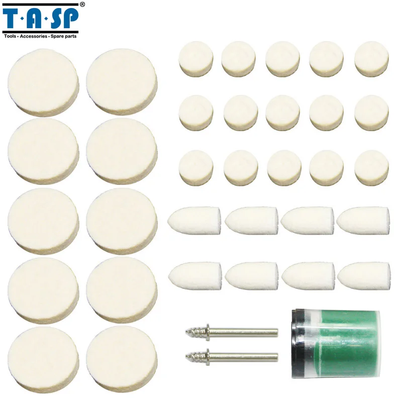 

TASP 36 шт. шерстяная полировальная Накладка для шлифовального круга, мини-дрель, вращающийся инструмент, аксессуары