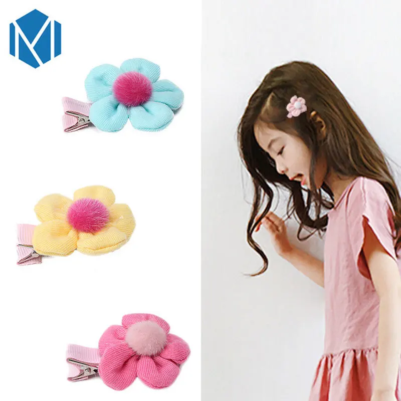 M MISM/1 шт. заколки для волос с цветочным принтом девочек Детские эластичные