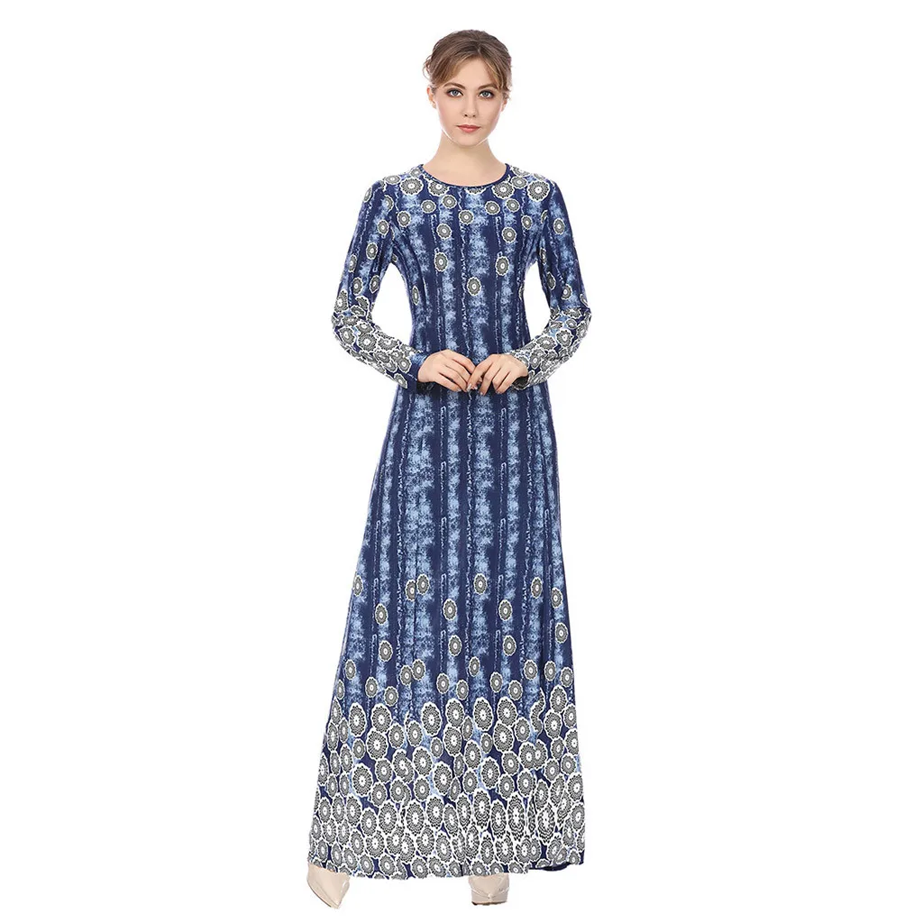 Платья больших размеров 2019 абайя в стиле Бангладеш с жемчугом мусульманская