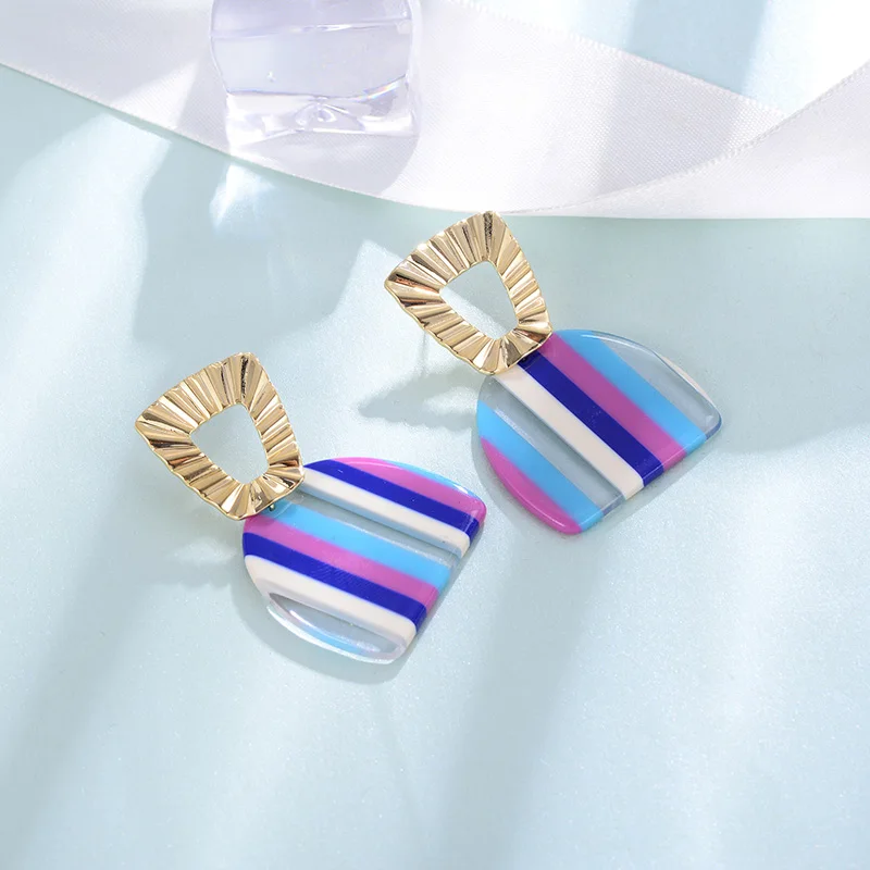 Женские серьги-подвески из смолы яркие Висячие серьги сплава 2021 | Украшения и