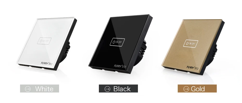 FUNRY Smart Home выключатель света, 1 способ 1 gang дистанционного Управление выключатель сенсорный, RF 433 МГц Беспроводной Кристалл Стекло переключения ЕС/UK