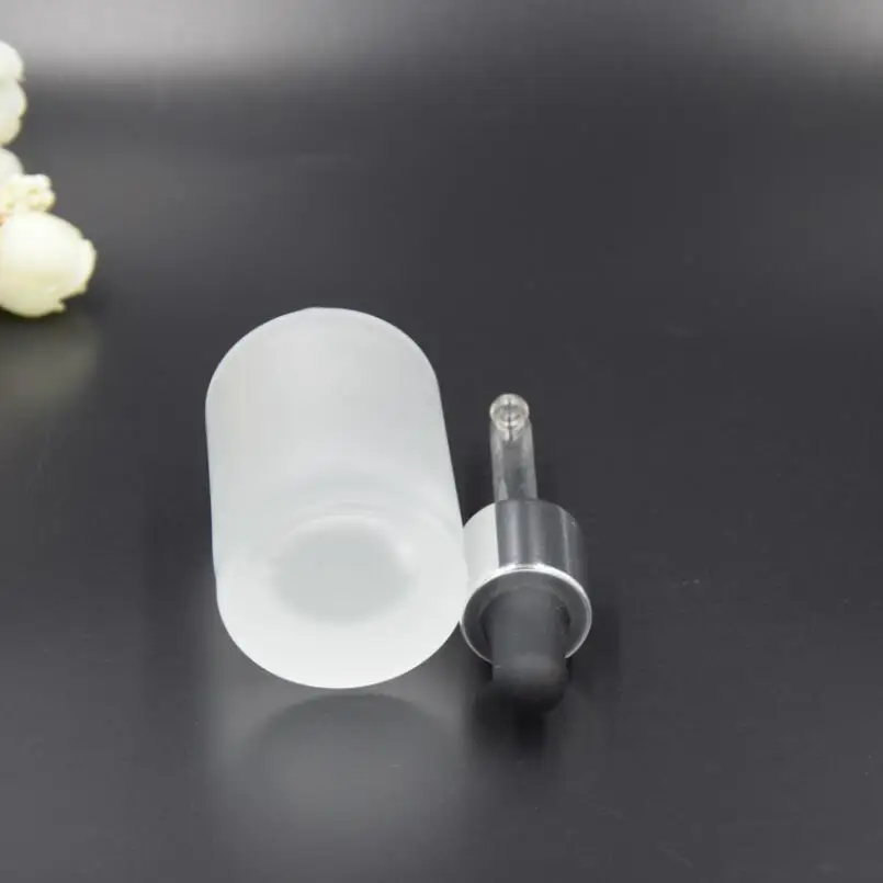Wholesale 30ml frosted glass dropper bottle with silver cap 30cc liquid bottles cosmetic container LX1037 | Красота и здоровье