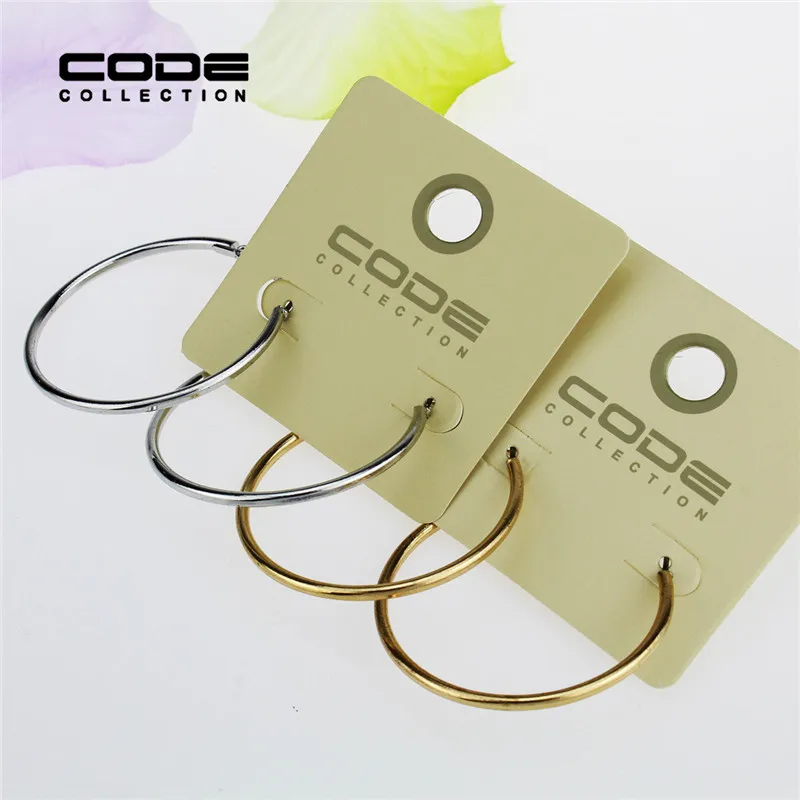 2015 мода ювелирных изделий сплава цинка круглый обруч серьги для женщин