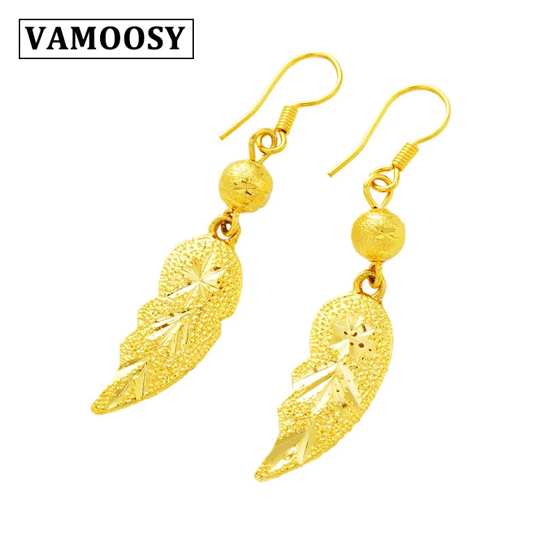 VAMOOSY 2018 новые модные популярные богемные эффектные Золотые листья серьги капли