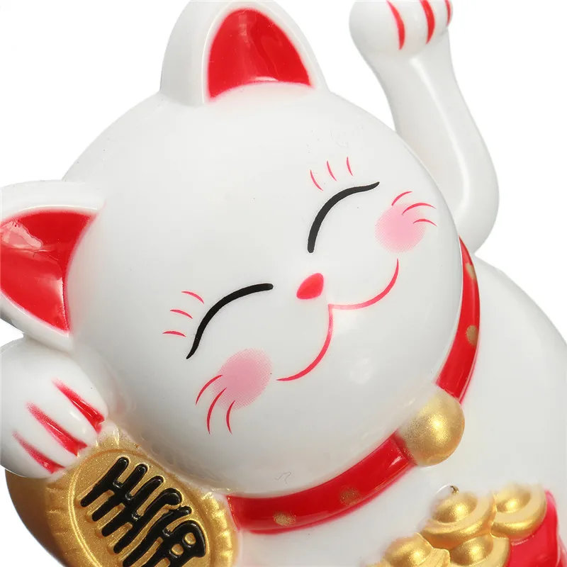Модный черный/белый Maneki Neko на солнечных батареях, радушный Кот, удача для дома, автомобиля, отеля, ресторана, Декор, ремесло