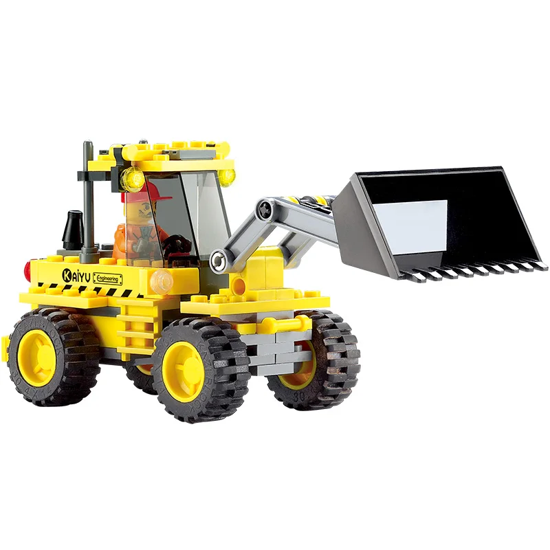 Городской Инженерная бульдозер 117 шт./компл. DIY Building Конструкторы Наборы ребенок