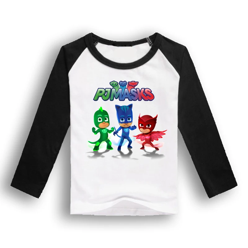 Новый 2016 мальчик девочка майка футболки дети детские PJ маски летней одежды roupas