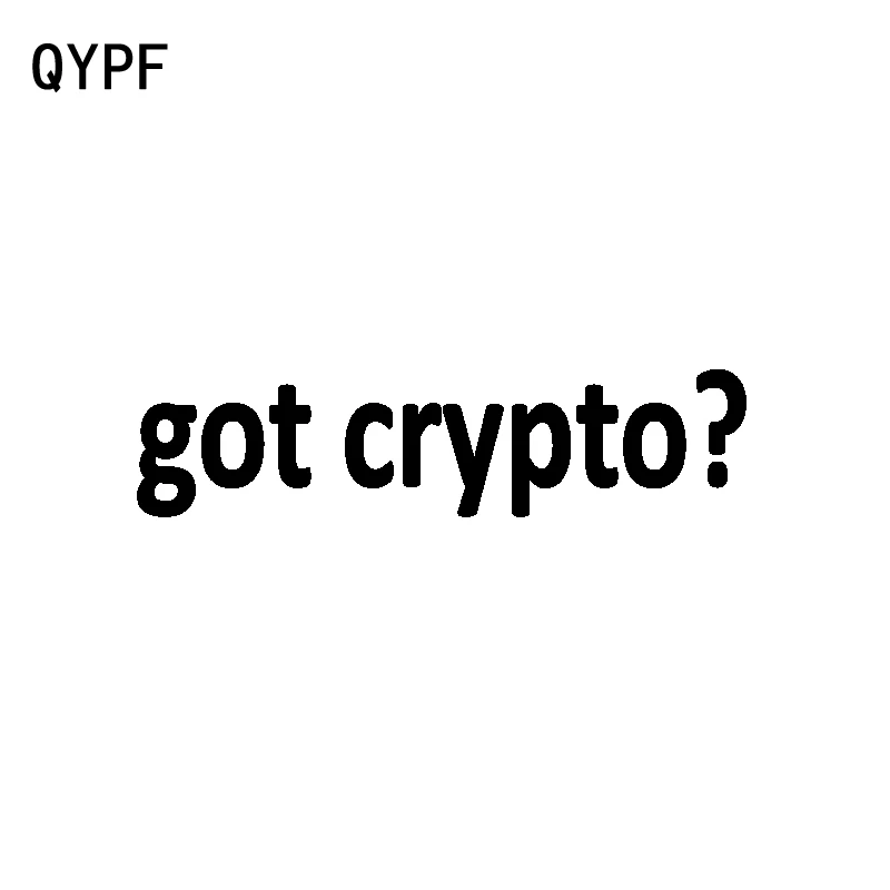 QYPF 16 8 см * 4 получили крипто? Забавная виниловая Высококачественная наклейка на