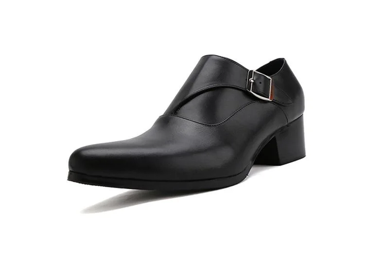 Новинка Мужские модельные туфли из натуральной кожи Модные свадебные на высоком