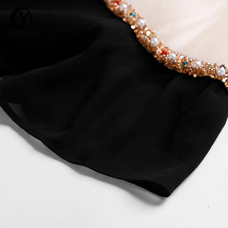 Фото Size-S Diamond Pearl Beaded Black Dresses Sexy See-Through Organza Patchwork Dress Fashion Short Sleeve B3773 Женская одежда Size-S Diamond Pearl Beaded Black Dresses Sexy See-Through Organza Patchwork Dress Fashion Short Sleeve B3773 Женская одежда
