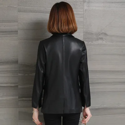 Tao Ting Li Na New Fashion Genuine Sheep Leather Jacket H35