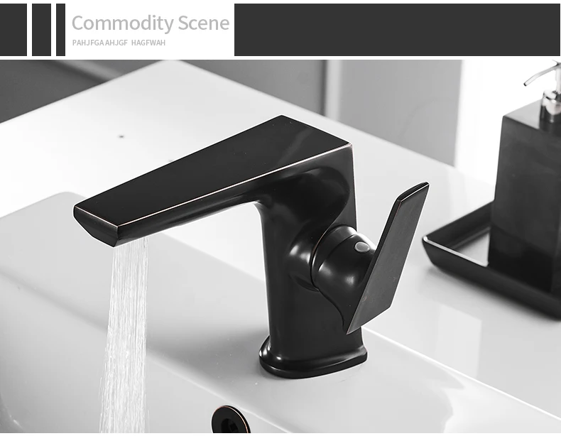 Basin Faucet Retro Black Faucet Taps Bathroom Sink Faucet Single Handle Hole Deck Vintage Wash Hot Cold Mixer Tap Crane 588009