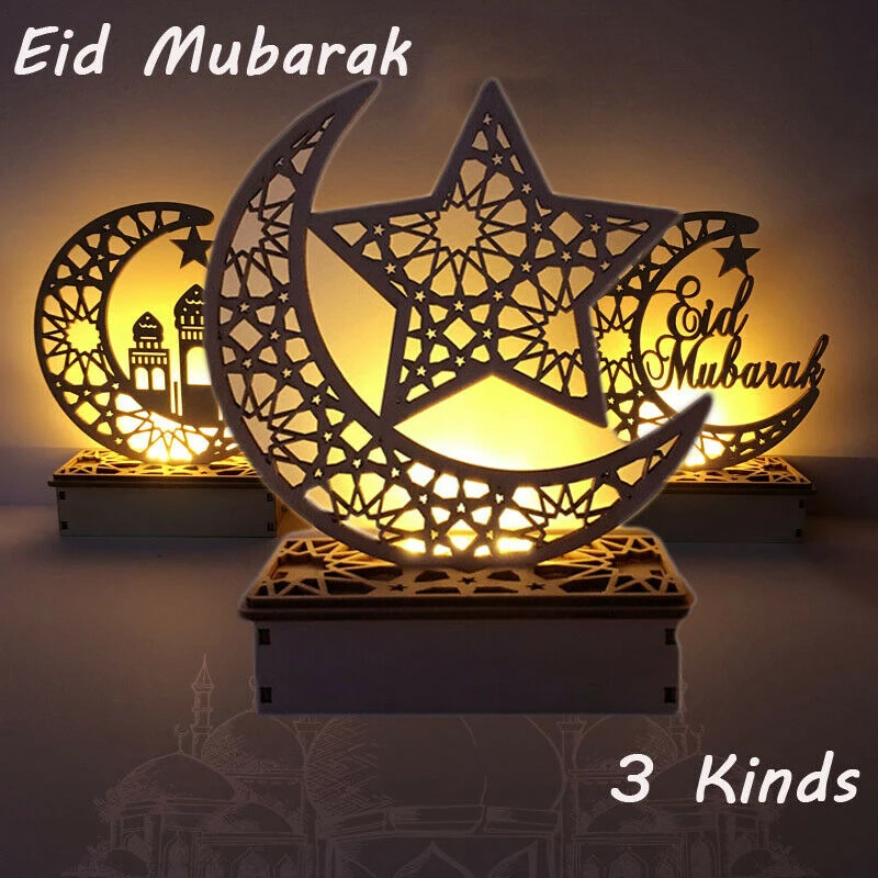Деревянное украшение сделай сам Eid Mubarak Рамадан Мусульманский Исламский подарок