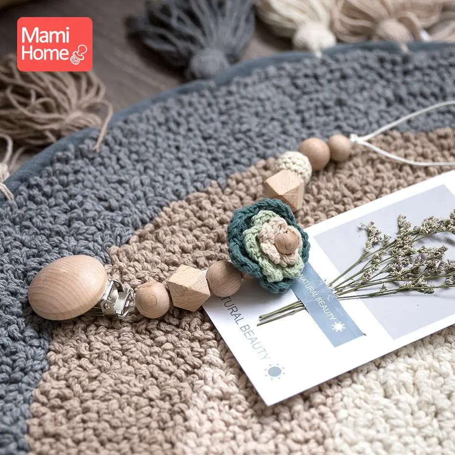 Green Mamihome 1 шт. 4-6 месяцев соска цепь укрепляющая зуб тренировка еда класс Деревянный Прорезыватель Безопасный и натуральный дерево Прорезыватель ребенка - Цвет: Green