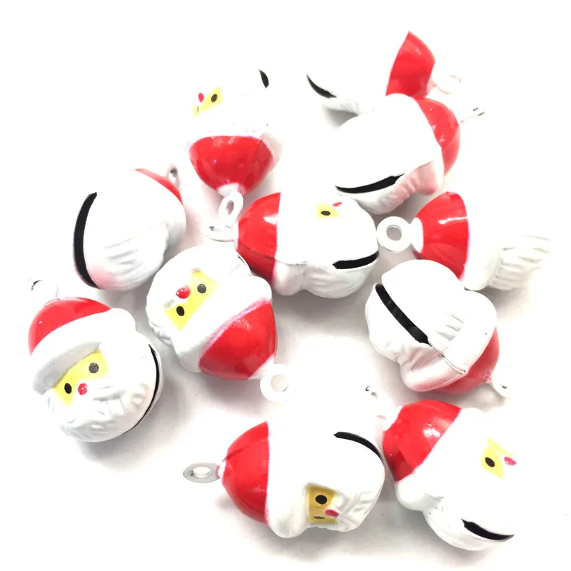 Горячая Распродажа 20 мм 10 шт./лот колокольчики шармы Рождество Санта клау для