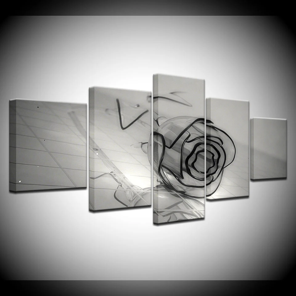 

Modular Pictures Art Rose Poster Wall Art Modular Paintings For The Kitchen Wall Picture For Living Room Canvas Painting Artwork