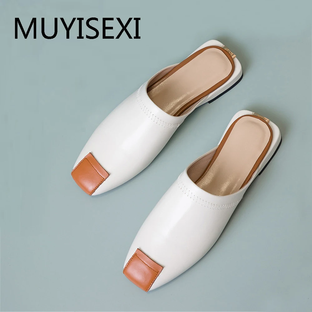 Туфли женские на плоской подошве натуральная кожа цвет белый 34-40 MMS03 | Обувь