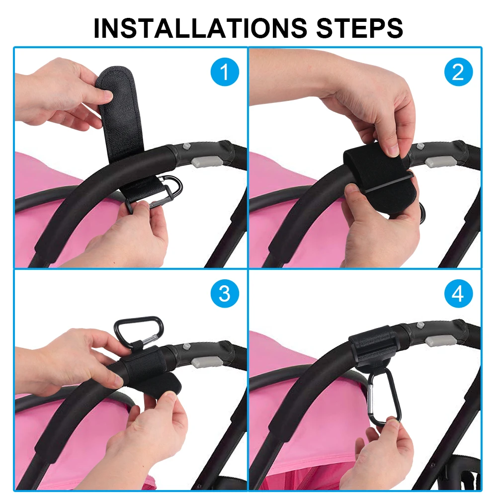 2/4 шт. крючки для прогулочных колясок прогулочная коляска сумка вешалка крючок