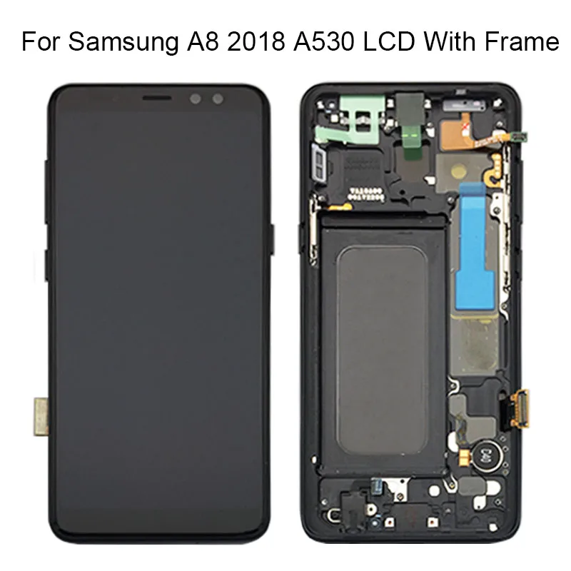 Новый 5 6 ''ЖК дисплей SUPER AMOLED для SAMSUNG Galaxy A8 2018 LCD A530 A530F A530DS A530N сенсорный
