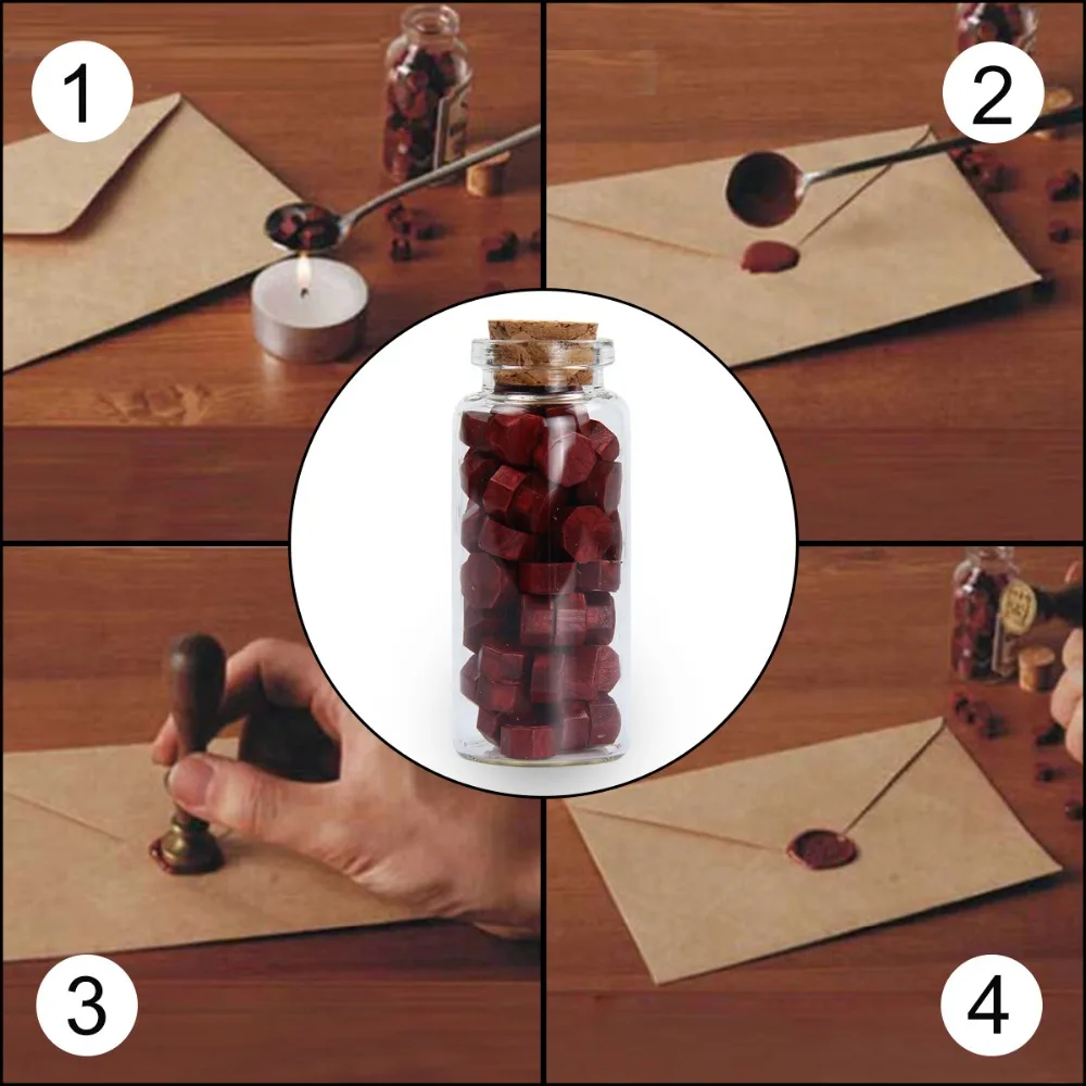 Цветная винтажная запечатывающая восковая бутылка для планшета бусовые гранулы