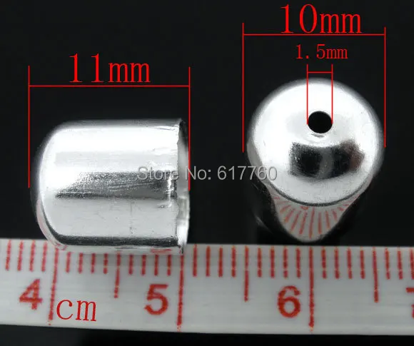 Бесплатная доставка! 100 шт посеребренные тупые ожерелья концевые колпачки для