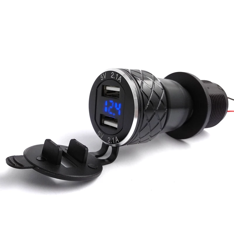 Алюминиевый прикуриватель для мотоцикла с 2 USB портами 5 В 1 А|car cigarette lighter usb|cigarette