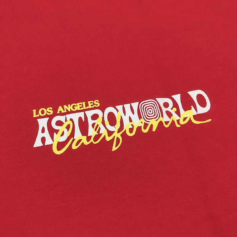 Футболка с изображением Трэвиса Скотта ASTROWORLD LA Forum Los Angeles Tour с коротким рукавом 1:1 Высокое качество Мужская и женская футболка в стиле хип-хоп ASTROWORLD