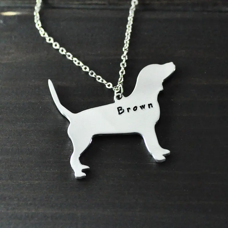 Ожерелье с биглями Beagle кулон из сплава ручной резки собаки создание ожерелье