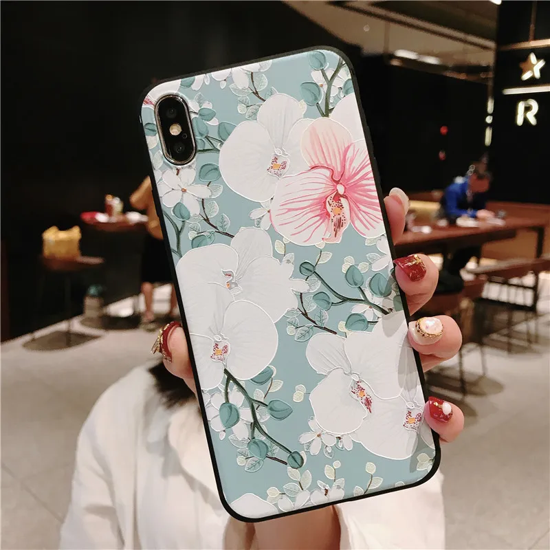 Чехол для телефона из мягкого ТПУ и ультратонкого с цветочным рисунком Huawei Mate 20 P10