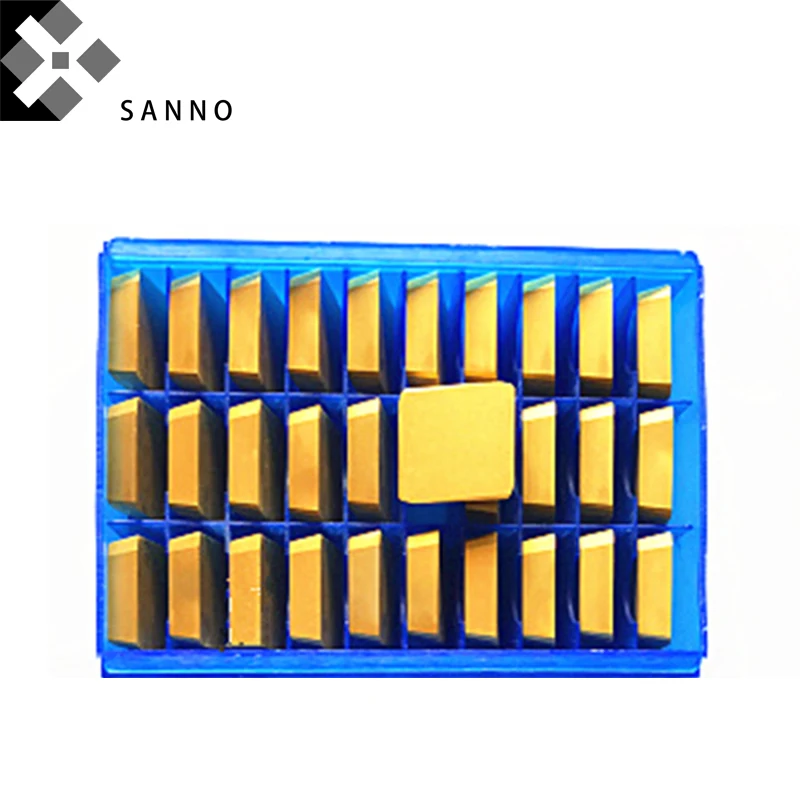 30PCS XC161008 coating of titanium milling inserts black / yellow 82 degree cnc carbide mills | Инструменты