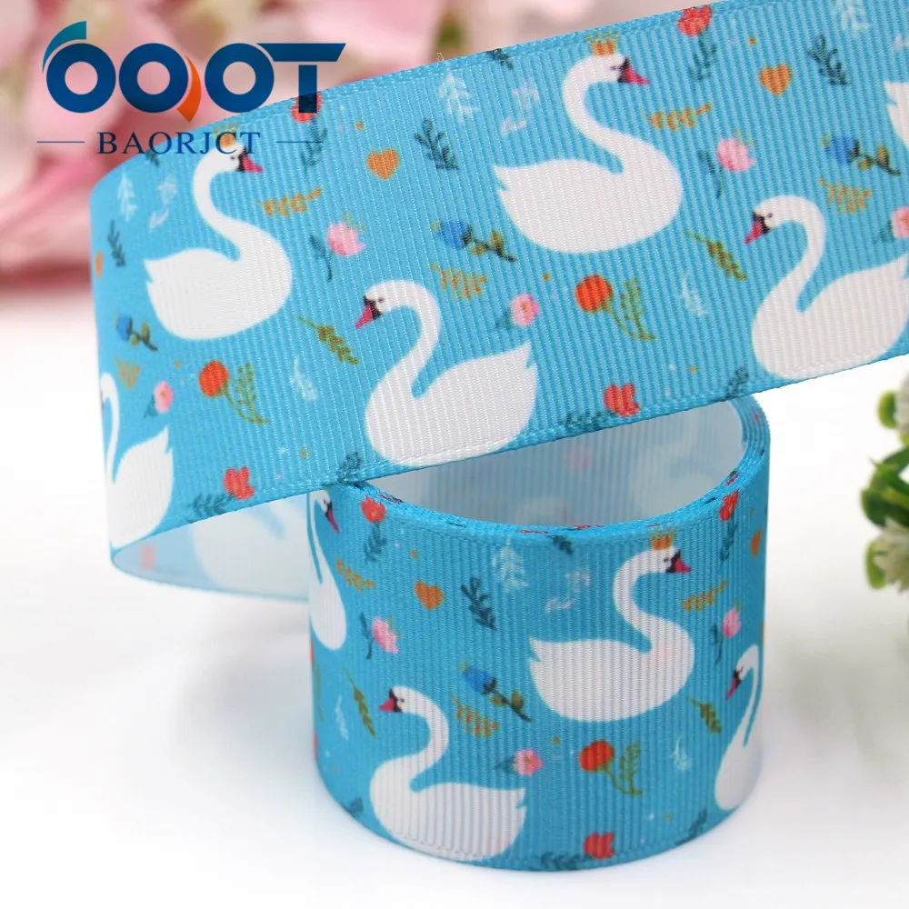 OOOT BAORJCT I-19221-435 38 мм 10 ярдов мультфильм лебедь теплопередачи печатных grosgrain ленты